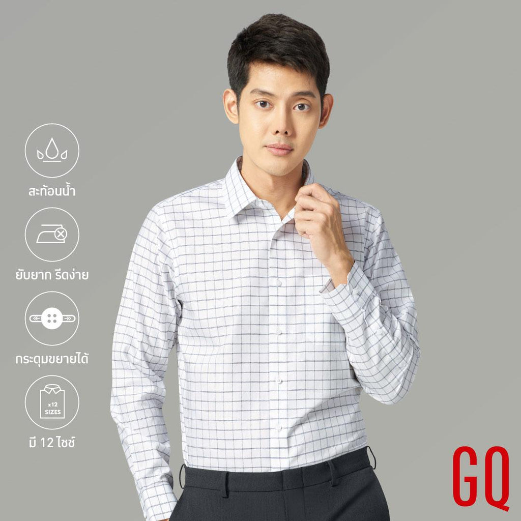 GQWhite™ Shirt - Grid Texture Collection