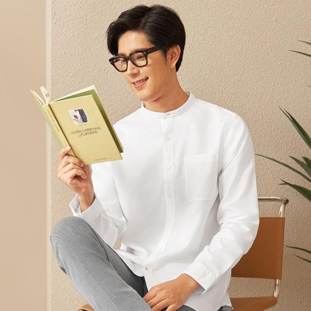 GQWhite™ Mandarin Collar Shirt