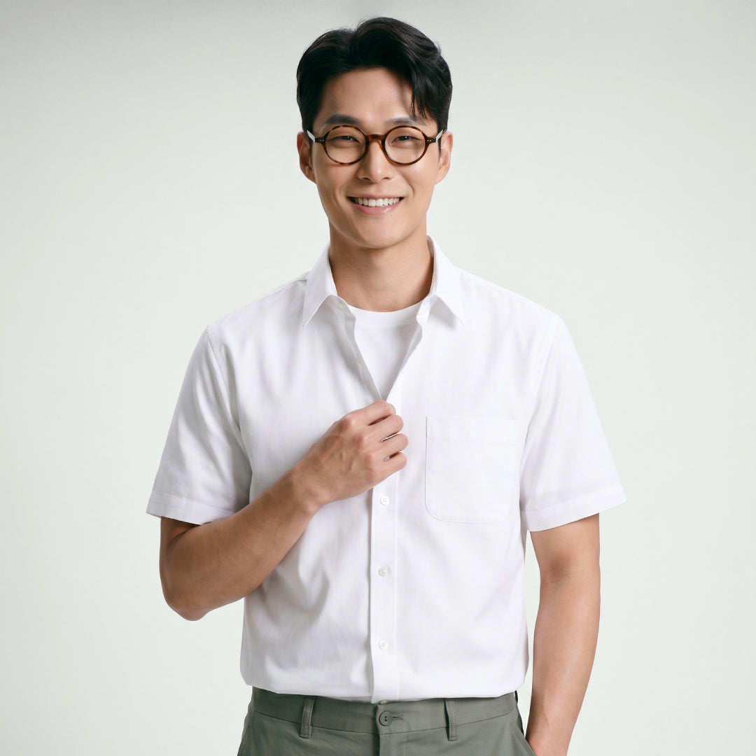 GQ Everyday Men Shirt Short Sleeves เสื้อเชิ้ตแขนสั้นผู้ชาย ดีไซน์คลาสสิก