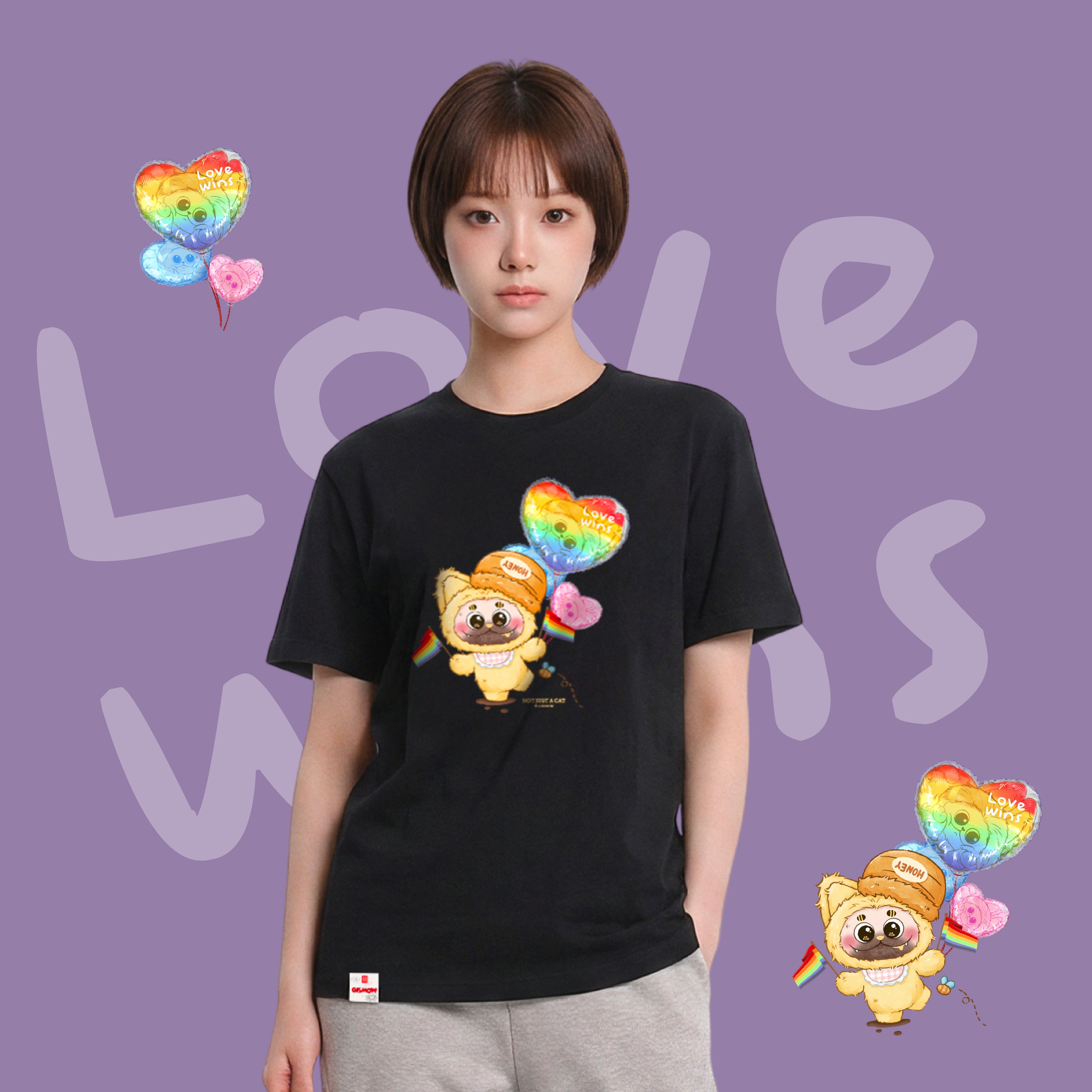 GQ Everyday x Gismow Unisex Pride T-Shirt เสื้อยืดลาย Gismow ธีม Pride