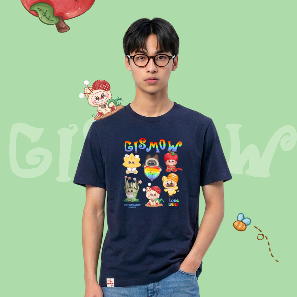 GQ Everyday x Gismow Unisex Pride T-Shirt เสื้อยืดลาย Gismow ธีม Pride