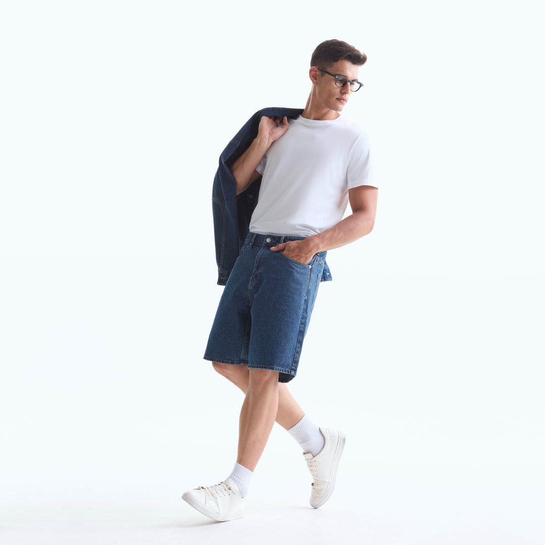 GQ Minimal Jeans Shorts ยีนส์ขาสั้นเดอะแบก 7 กระเป๋า