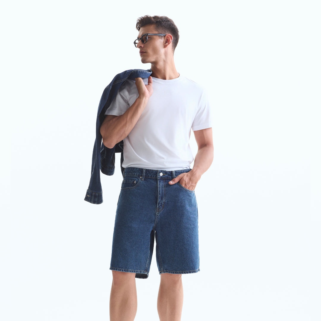 GQ Minimal Jeans Shorts ยีนส์ขาสั้นเดอะแบก 7 กระเป๋า