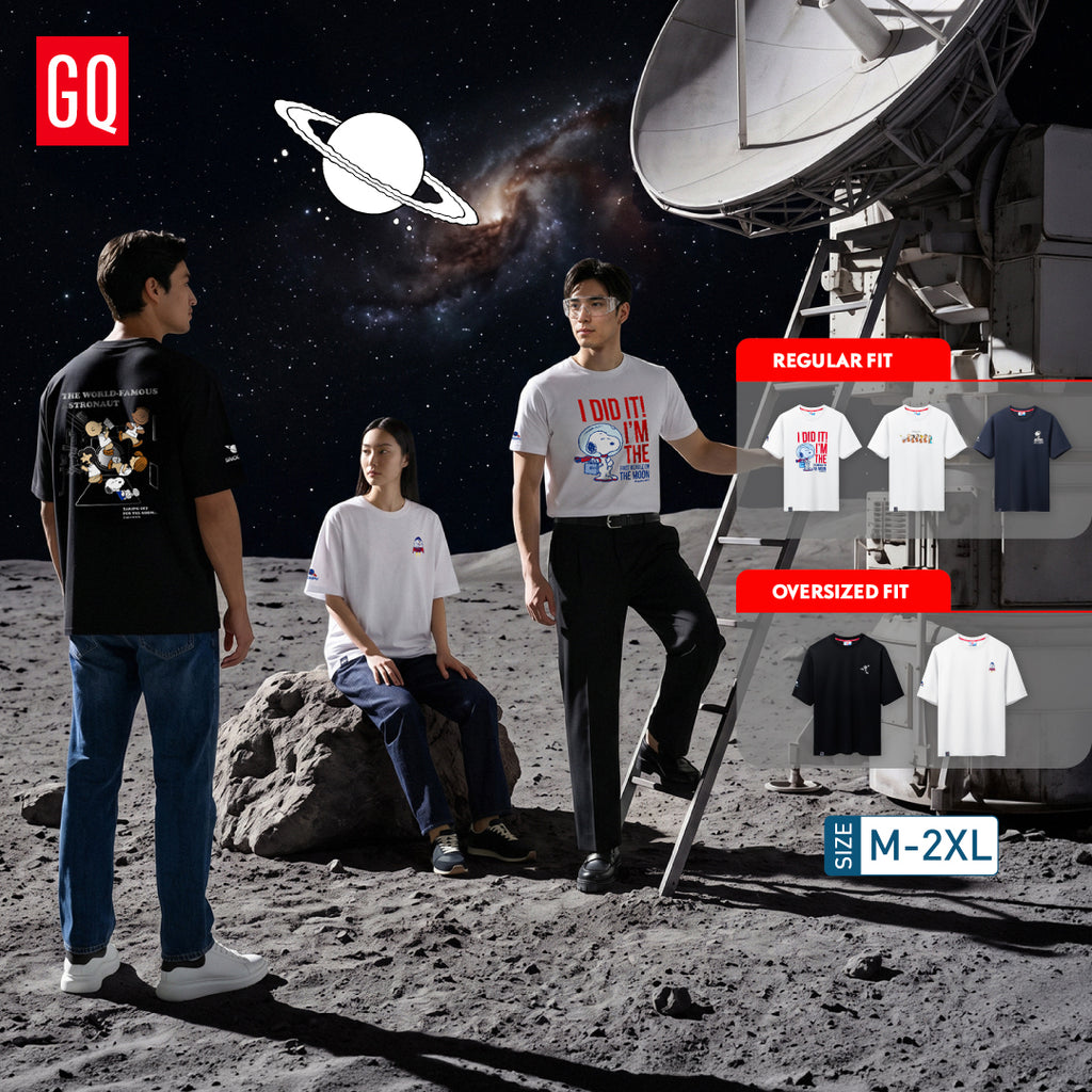 GQ x Peanuts | Snoopy’s going to the moon เสื้อยืดเย็นลายสนูปปี้ตะลุยดวงจันทร์