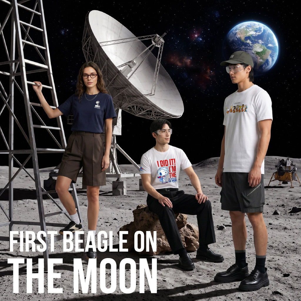 GQ x Peanuts | Snoopy’s going to the moon เสื้อยืดเย็นลายสนูปปี้ตะลุยดวงจันทร์