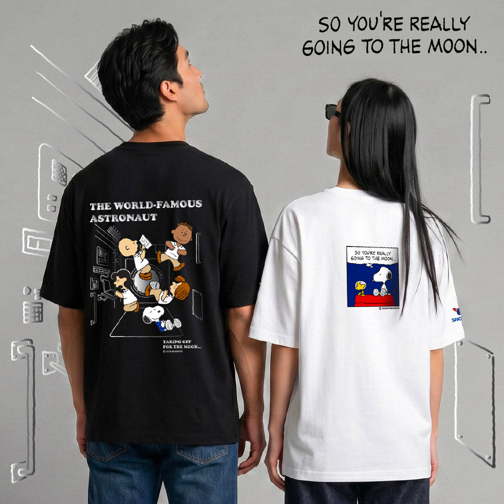 GQ x Peanuts | Snoopy’s going to the moon เสื้อยืดเย็นลายสนูปปี้ตะลุยดวงจันทร์