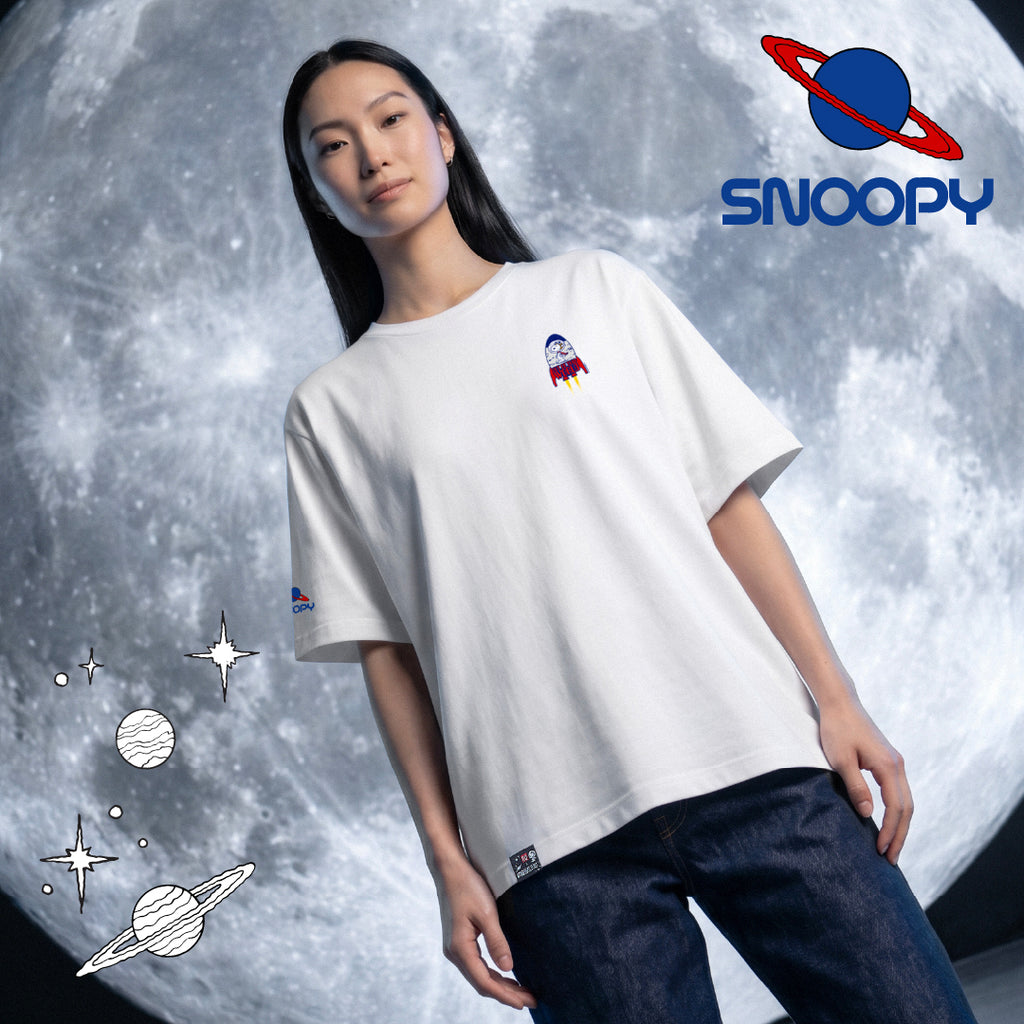 GQ x Peanuts | Snoopy’s going to the moon เสื้อยืดเย็นลายสนูปปี้ตะลุยดวงจันทร์